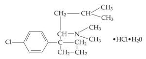 Structural formula of Sibutramine hydrochloride monohydrate